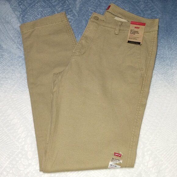 Men's Levi's Red Tab Khaki XX Chino Stretch Pants Size 32 X 34. Retail $69.50.